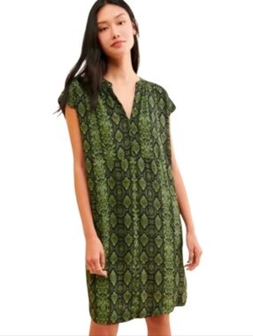 ANTHROPOLOGIE "Rachel" Snake Print Tunic Mini Dress - Size XS